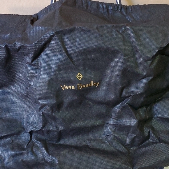 Vera Bradley Blue Satchel with Structured Design and Silver Hardware - Picture 8 of 10